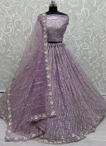 Gadhawal Silk Purple Bridal Wear Embroidery Work Lehenga Choli